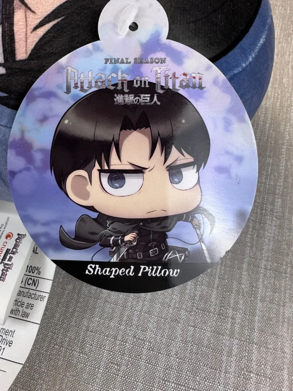 Attack on Titan Captain Levi Ackerman Final Season Anime Plush Pillow 9.5